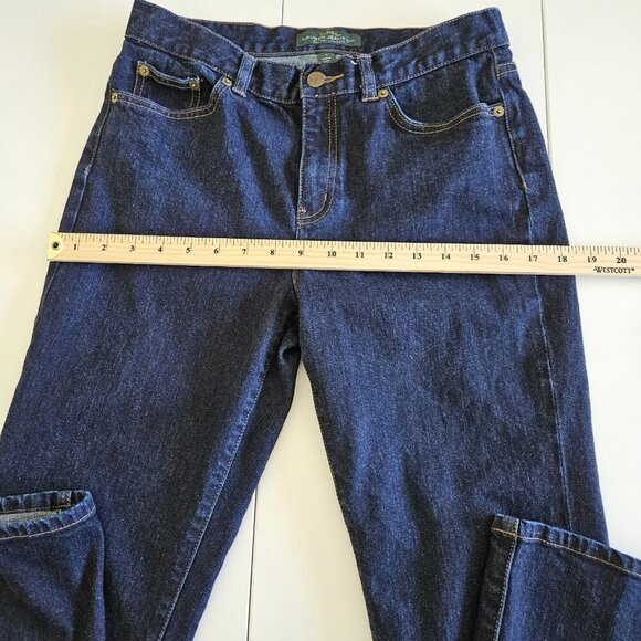 Lauren Ralph Lauren Jeans Women 4 Navy Classic Bootcut Stretch Western Preppy - Picture 7 of 16